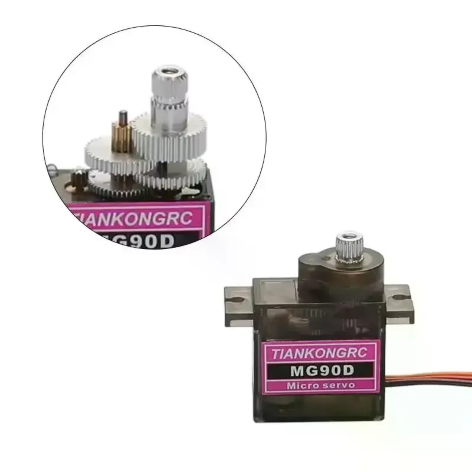 Rc Helicopter Servo - Serwomechanizm MG90D 9g z metalowymi zębatkami,