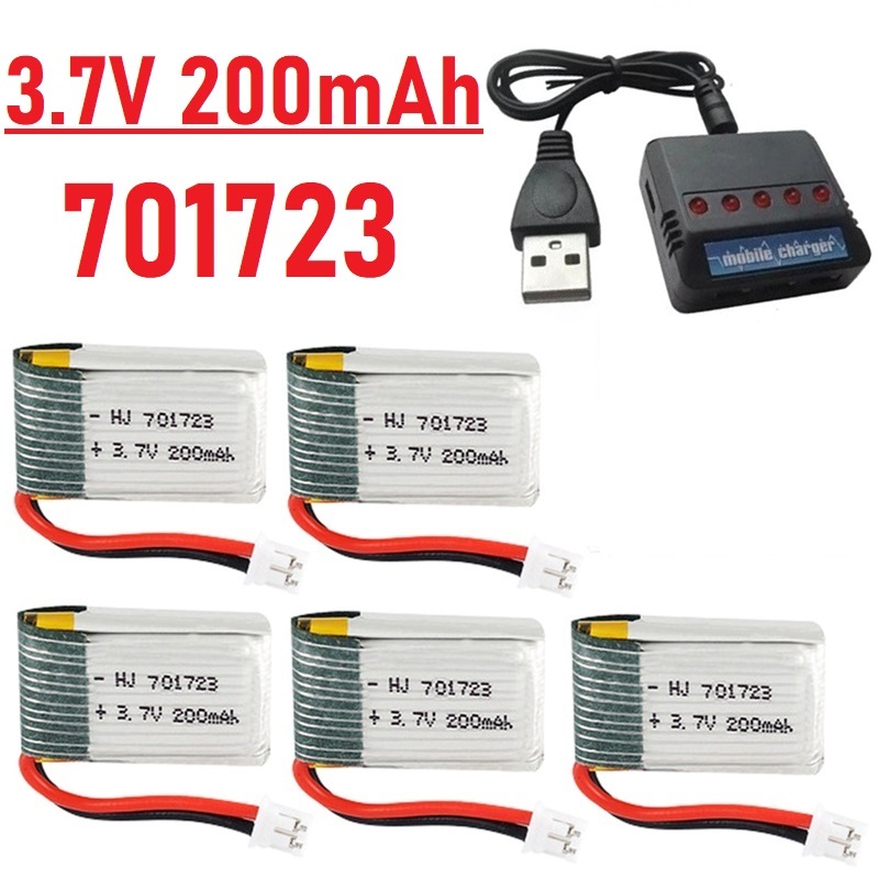 Rc Helicopter Charger - Ulepszona bateria 3.7V 200mAh z ładowarką