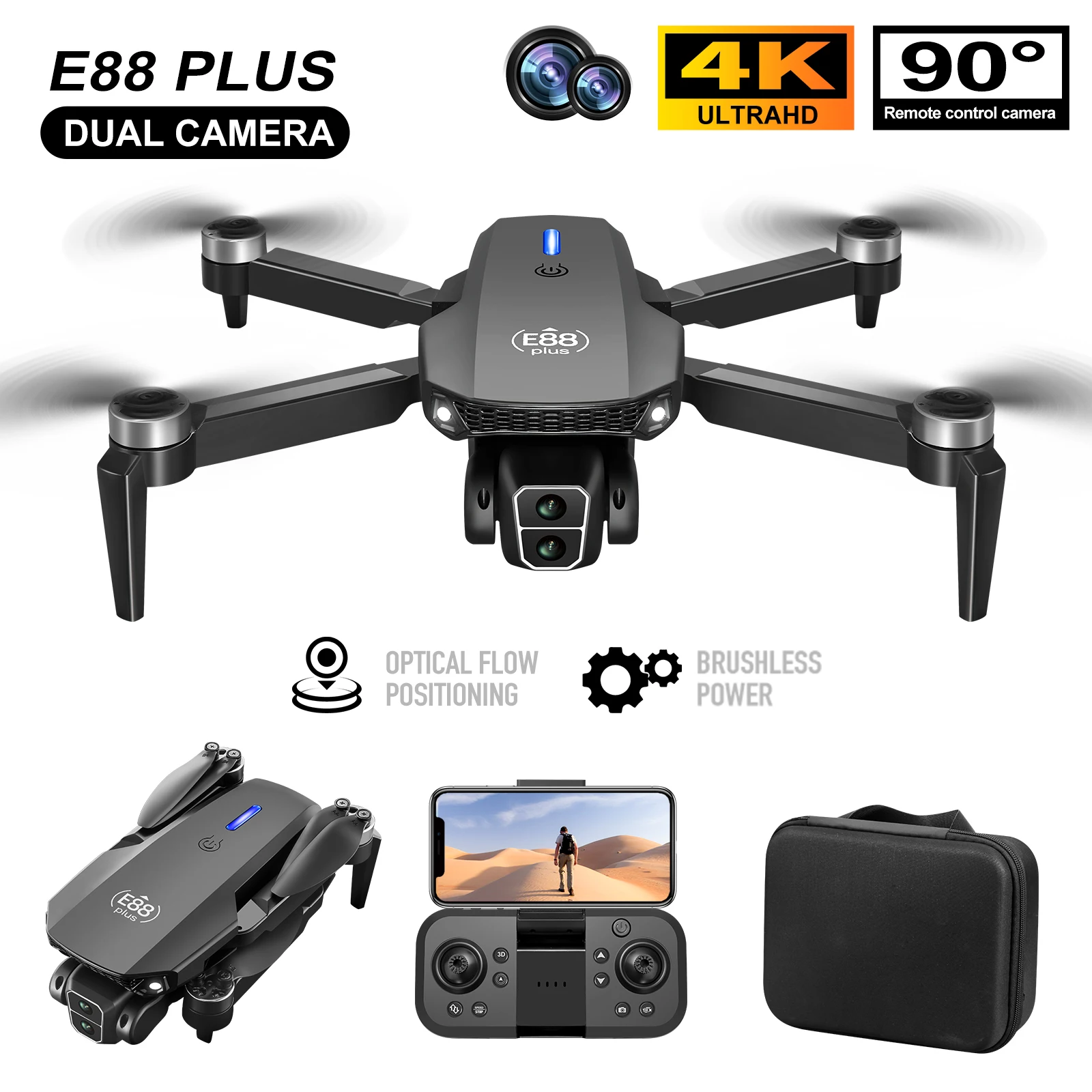 Nowy dron E88 Plus Quadcopter: – Rc Helicopter Electric recenzja i cena